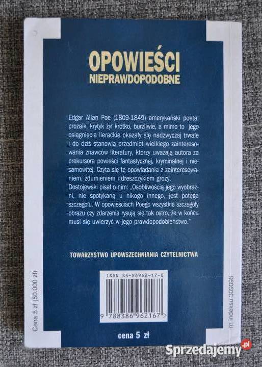 Opowieści nieprawdopodobne Edgar Allan Poe Proza i poezja Warszawa
