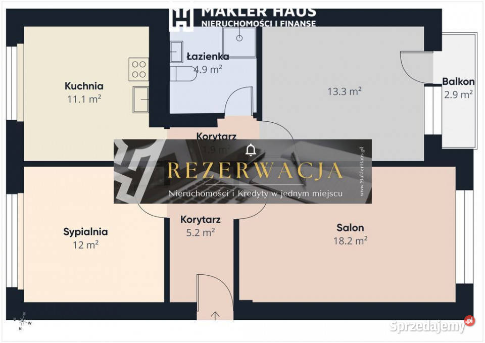 Przestronne 3pokojowe mieszkanie w Jeleniewie Jeleniewo