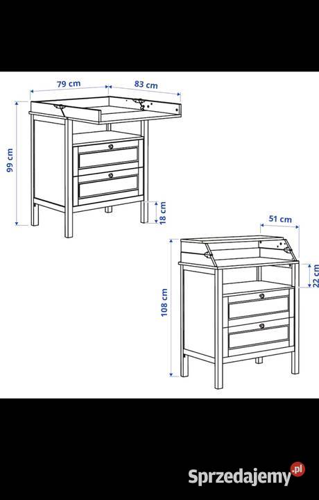 Komoda z przewijakiem biała Ikea w stanie