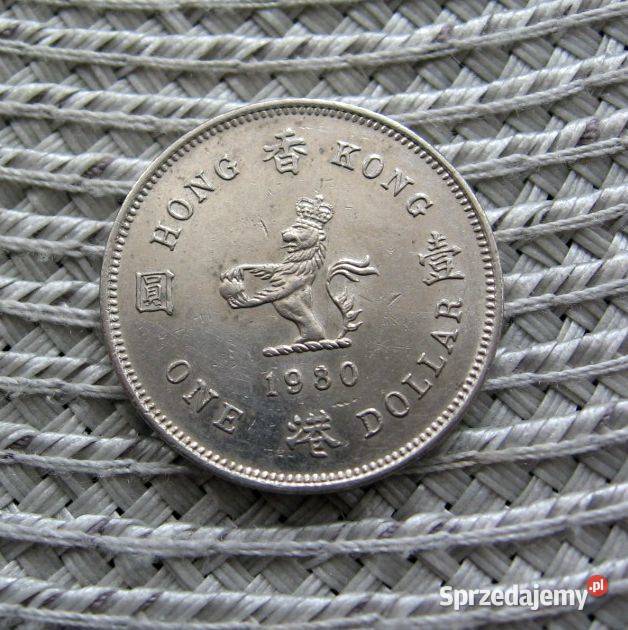 Hong Kong Brytyjski 1 Dolar 1980r Ładna