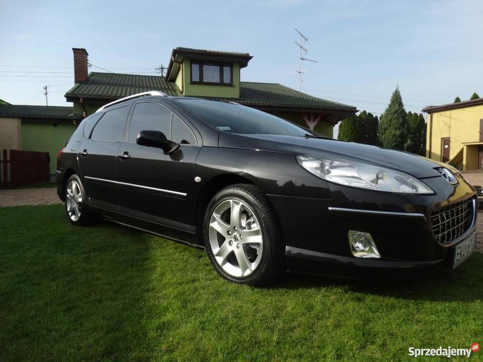 Peugeot 407 SW 20 HDI 136 JBL panorama pół skóra lakier metallic łódzkie Kutno