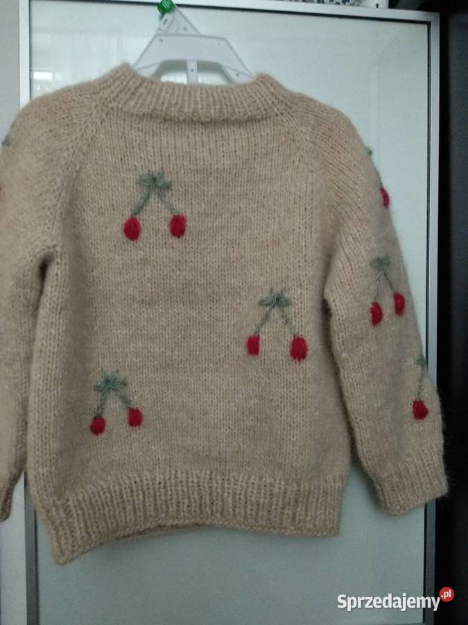 Sweterek dziecko z wisienkami alpaka mazowieckie Warszawa