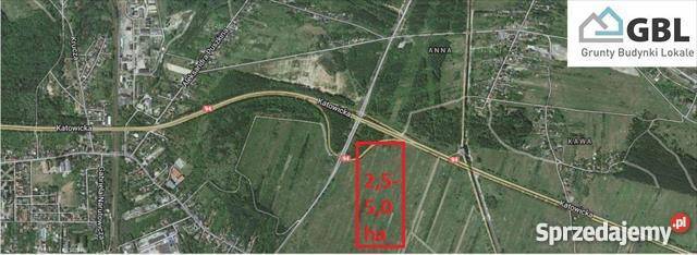 ogłoszenie grunt 25000m2 Dąbrowa Górnicza śląskie Dąbrowa Górnicza
