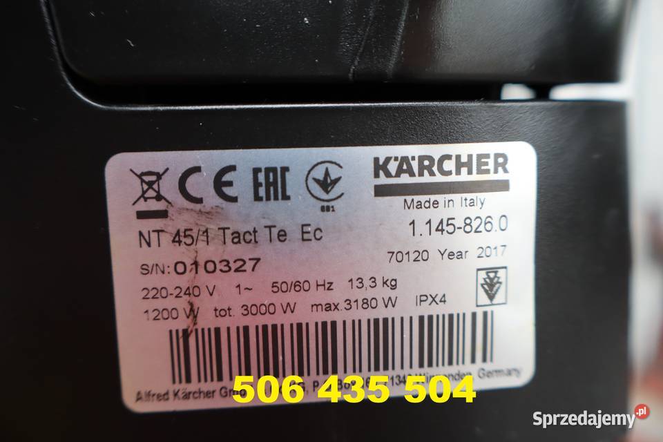Profesjonalny Odkurzacz Karcher NT 451 Tact Te mazowieckie