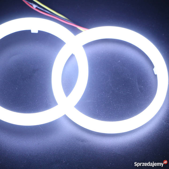 Ringi LED białeżółte 80mm DRL kierunkowskaz Podkowa Leśna