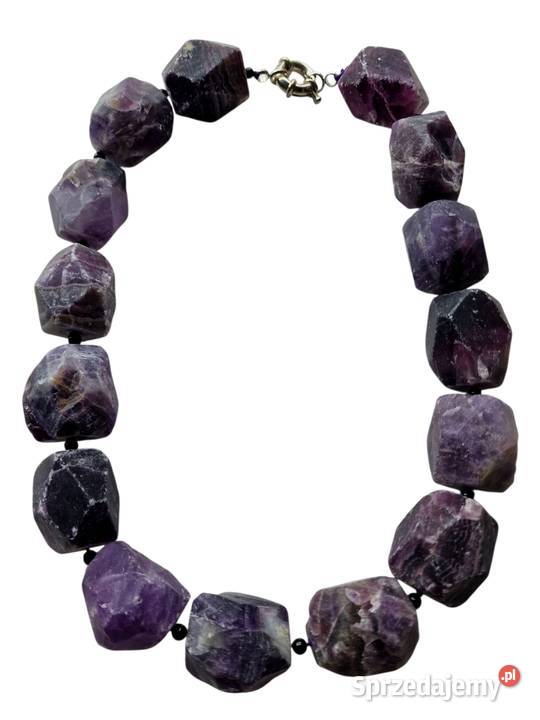 AMETYSTY SUROWE NASZYJNIK ETNO ART SYBERIA Naszyjniki Częstochowa