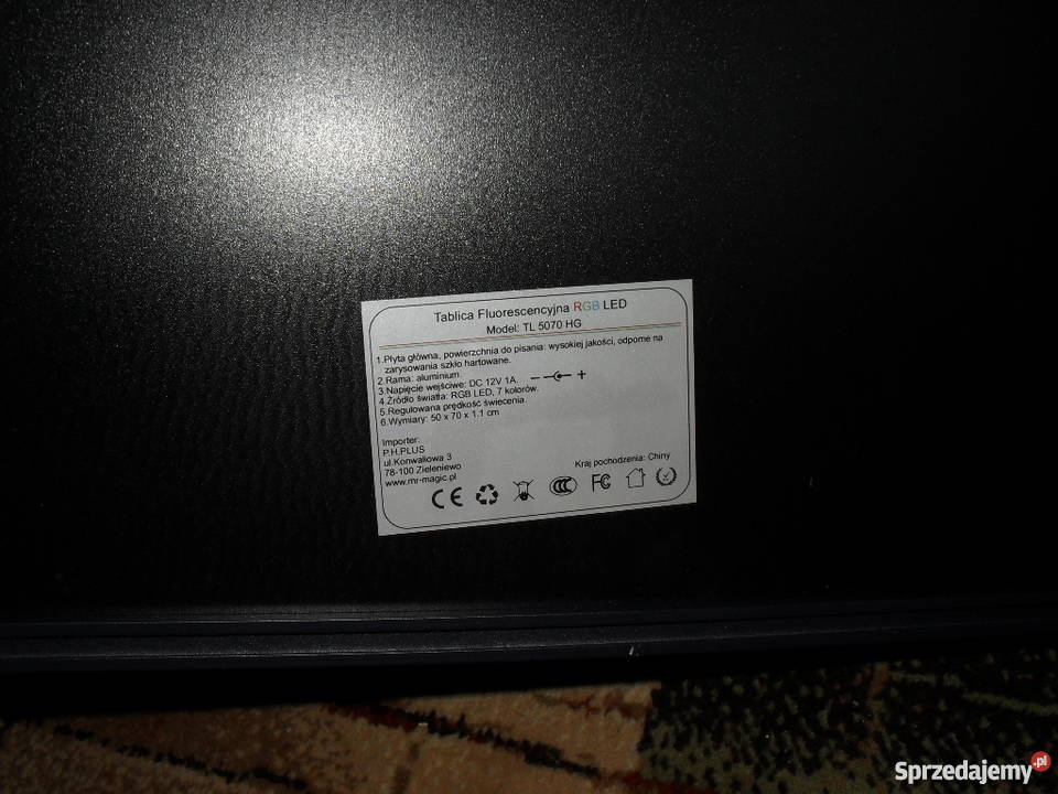 Tablica reklamowa siedmio kolorowa fluor Koszalin