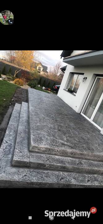 Beton stemplowany tarasy schody filary cokoly śląskie Gliwice