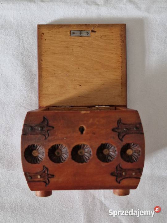 Drewniana ozdobna szkatułka Cepelia rękodzieło Antyki, Sztuka, Kolekcje Warszawa