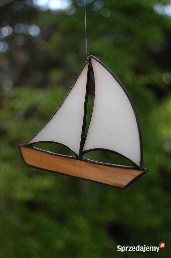 Łódka żaglówka witraż Tiffany marynistyczny lubelskie