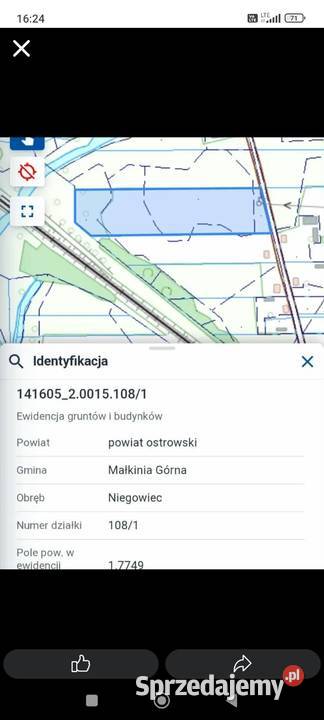 Działki rolnobudowlane60 mazowieckie Niegowiec