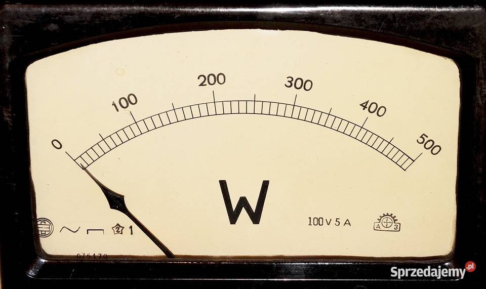 Miernik laboratoryjny watomierz analogowy 100 V