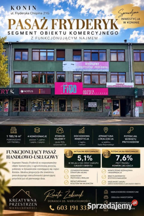Na sprzedaż segment funkcjonującego obiektu wielkopolskie Konin