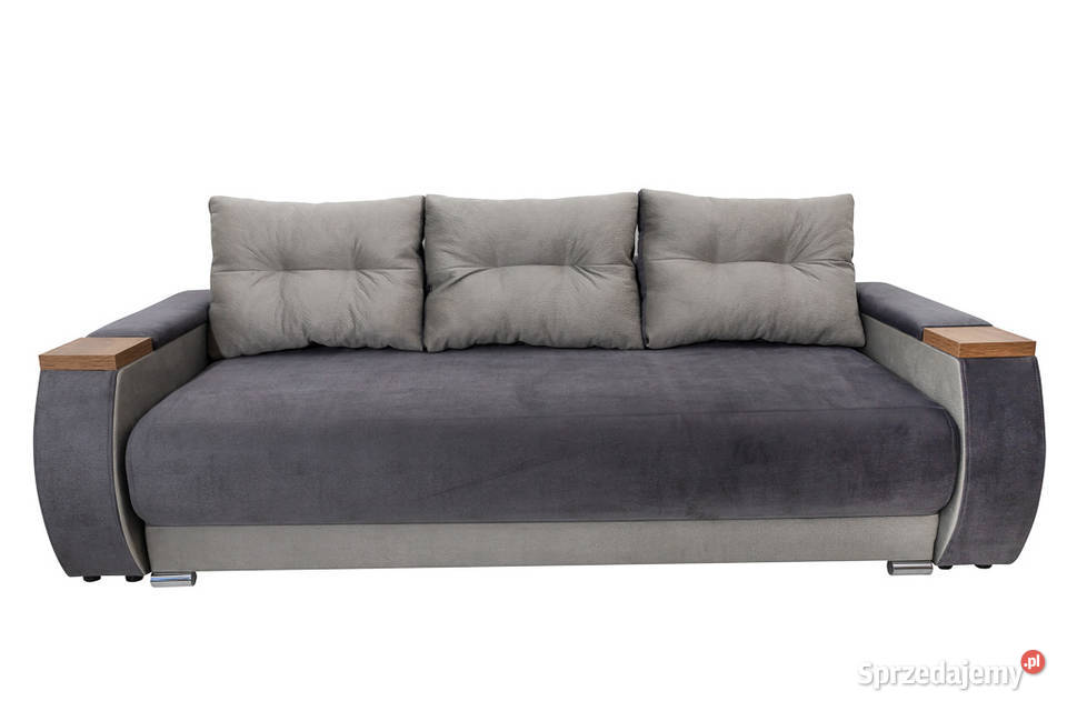 Kanapa Tapicerowana z Bokami DAVOS Szara Dynów