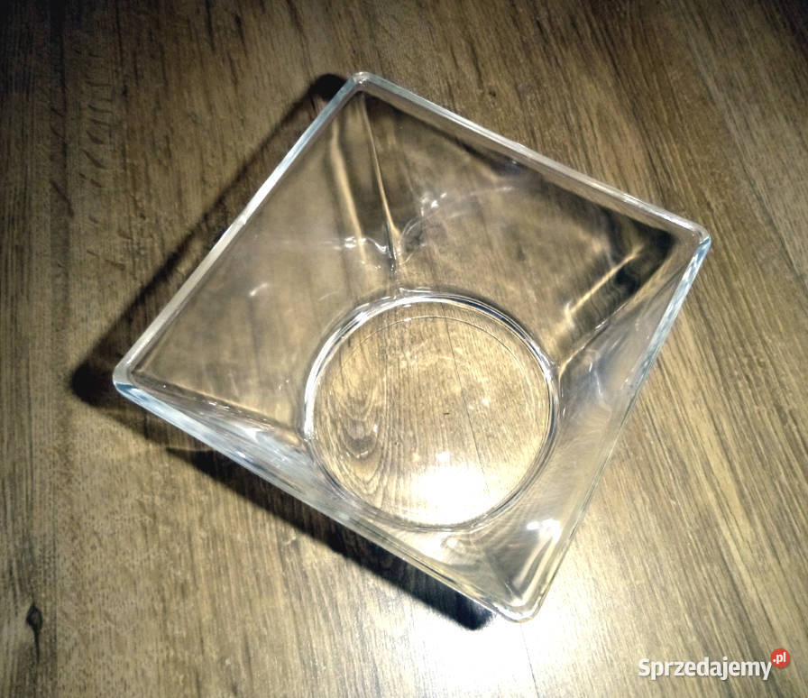 Duży Wazon Szklany Kwadrat 15x15 wys 12 NOWY Niepołomice
