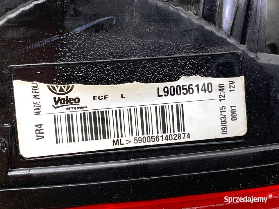 LAMPA TYŁ LEWA WEWNĘTRZNA VW GOLF VII L90056140 Lampy tylne