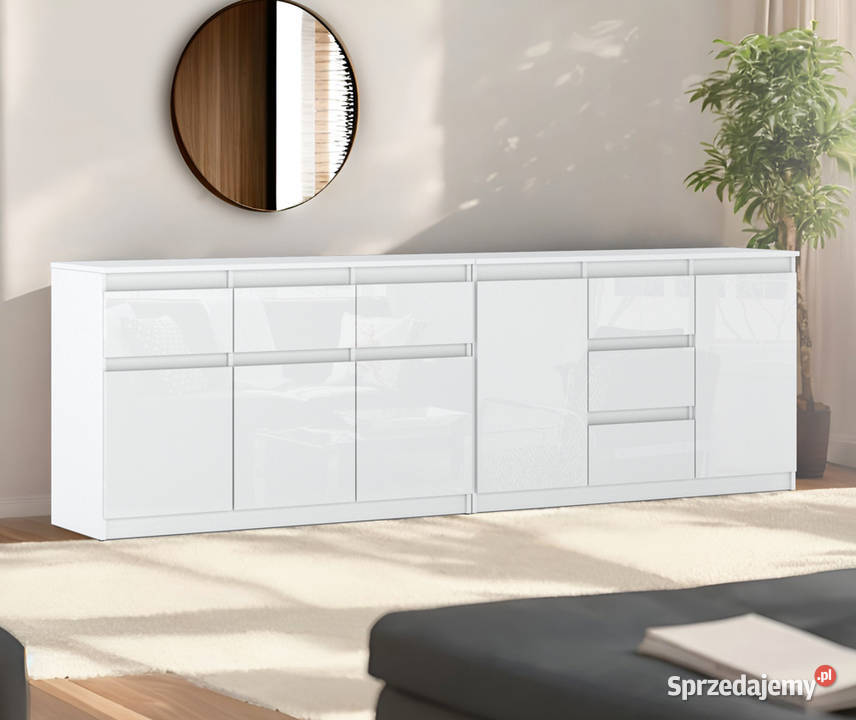 Komoda 6 Szuflad 240 Duża Nowoczesna Szafka 75cm Elbląg