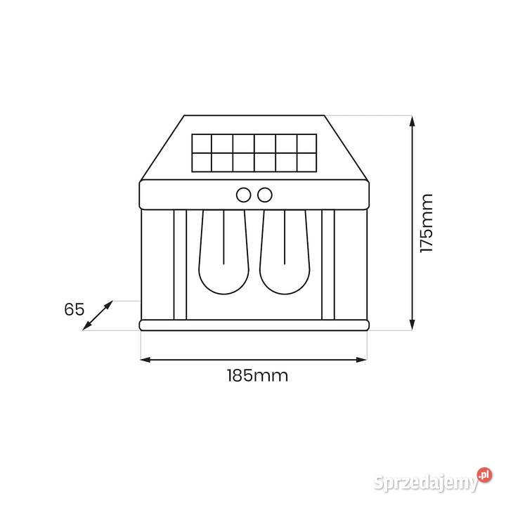 Kinkiet Solarny Filo Podwójny 3000K Starokrzepice