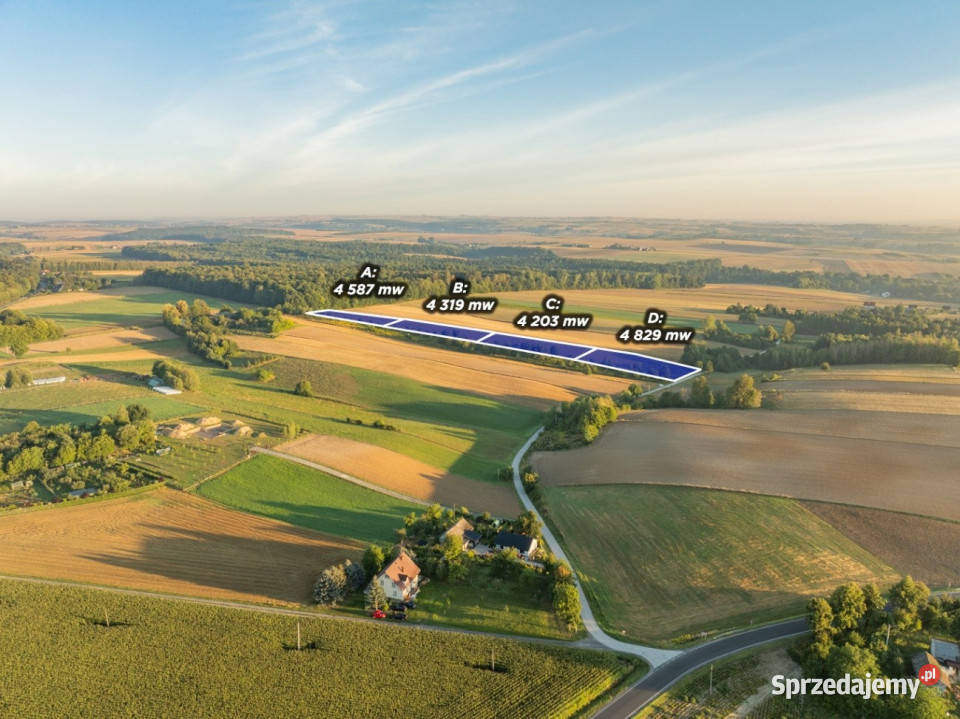 2 ha pozwolenie na 3 domy gm Skała Barbarka