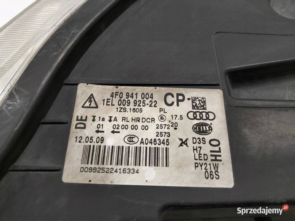 LAMPA PRZÓD PRAWA XENON LIFT 4F0941004CP Audi A6