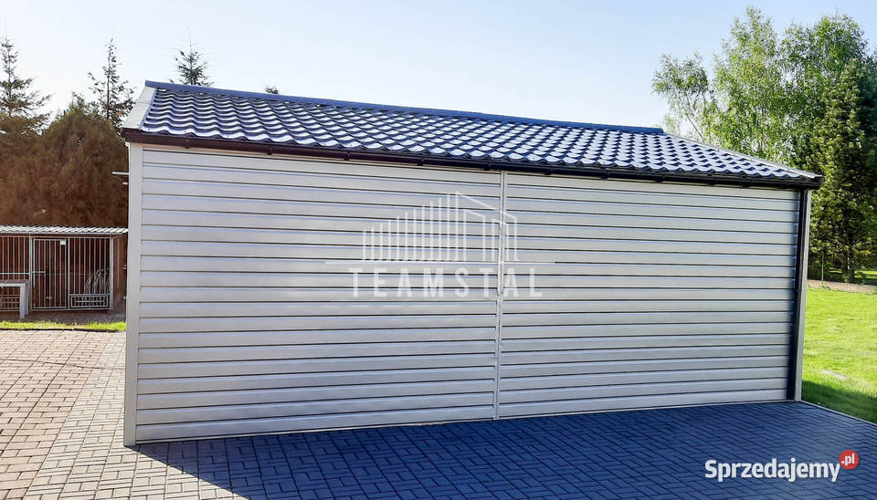 GARAŻ BLASZANY 65m x 6m poziom dwuspad 2x Brama Katowice