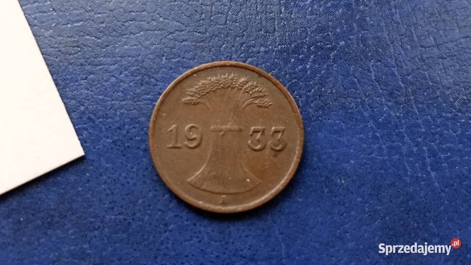 Stare monety 1 pfennig 1933 A Niemcy Lesko