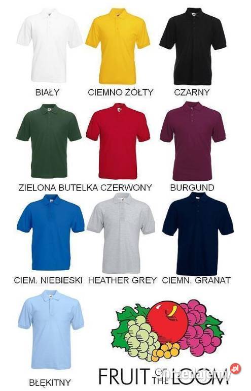 Stock koszulek Fruit of the Loom mix nowe unisex Konin sprzedam