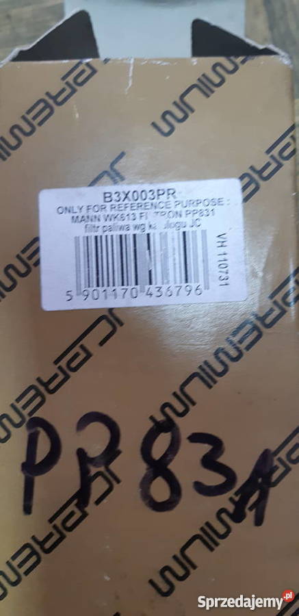 Filtr paliwa premium B3003PR Zamienik PP 831 Koronowo