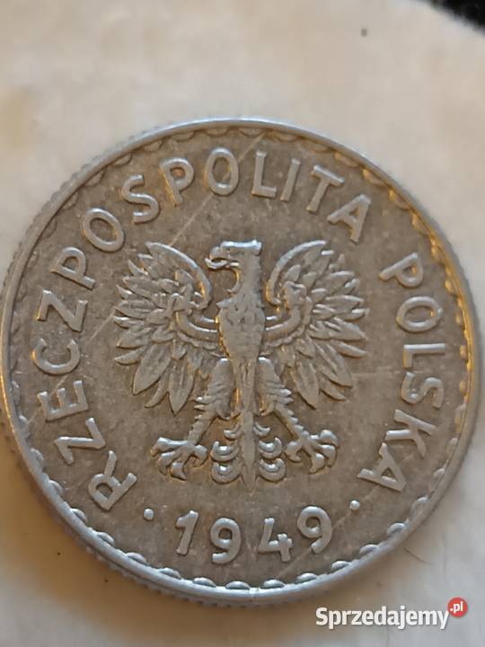 Sprzedam monetę 1 zloty 1949 mała skrętka