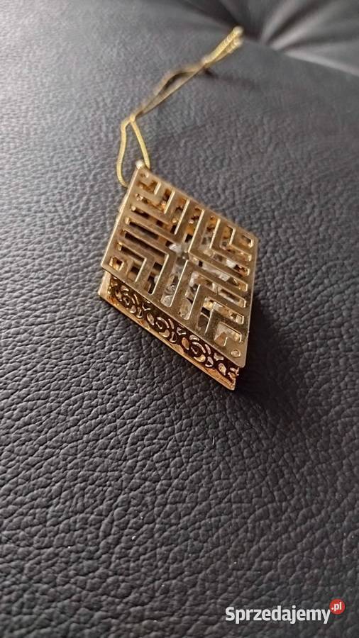 Zawieszka na choinkę metalowa złota dekoracja Boże Narodzenie Czemierniki