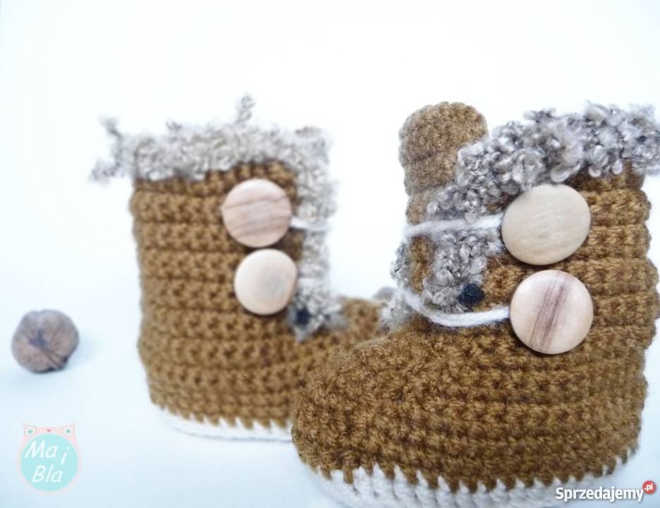 buciki szydełkowe kozaczki IDEALNE NA PREZENT Kłobuck