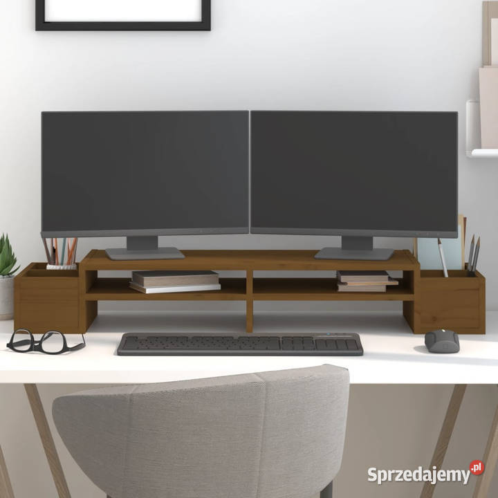 Podstawka na monitor miodowy brąz 100x275x15 Warszawa sprzedam