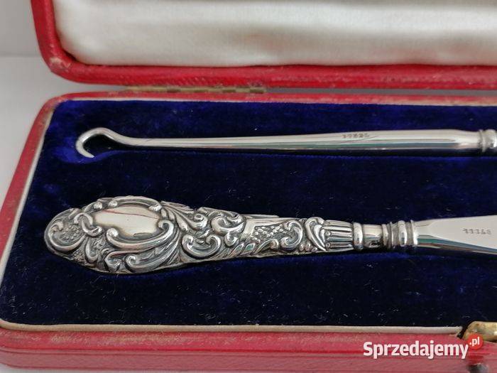 Wiktoriańska łyżka do butów i haczyk na guziki w mazowieckie Ciechanów