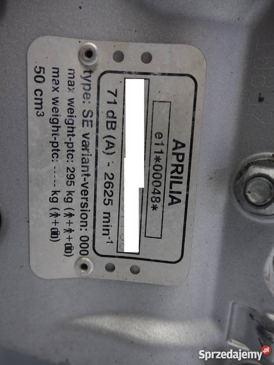 rama aprilia rs 50 Jasień sprzedam