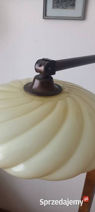 Drewniana lampa w stylu Art Deco z półką ruchome Skierniewice