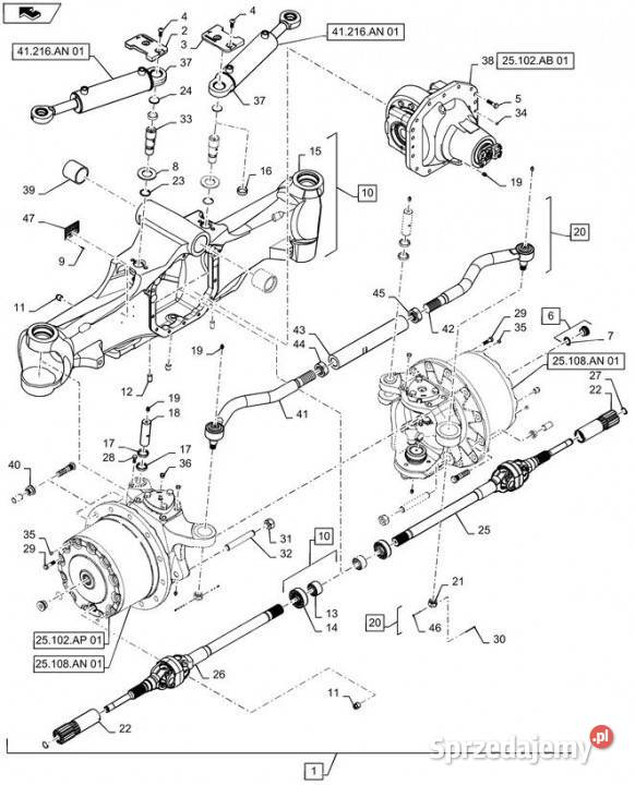 Holland T6090 T6070 Obudowa 47385057 Pozostałe Jastrzębniki