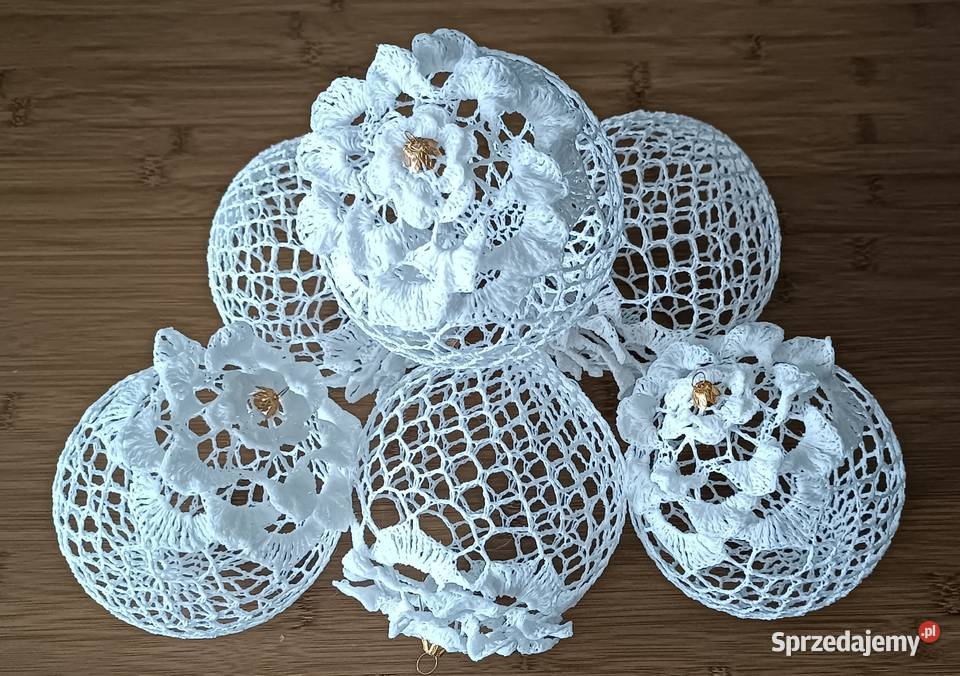 Duże Bombki szydełkowe na choinkę różne wzory i Białystok