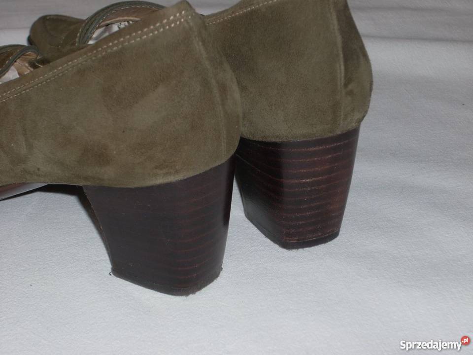 Unisa Skórzane Czółenka Khaki J nOwe 385 39 małopolskie Nowy Sącz