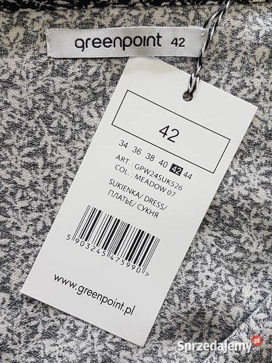 Damska sukienka czarna w kwiaty z długim rękawem Chrzanów sprzedam