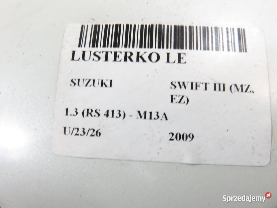 LUSTERKO LEWE SUZUKI SWIFT MK6 5 PIN Z7T EUROPA osobowe
