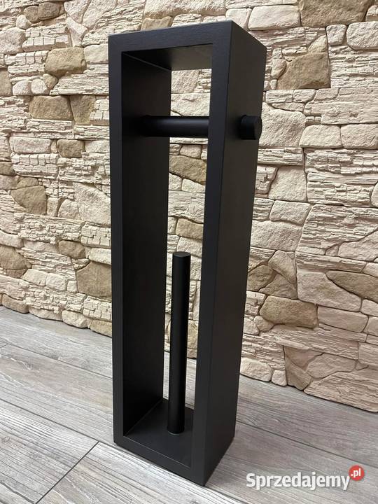 Stojak drewniany na papier toaletowy czarny i wielokolorowy podkarpackie Dębica