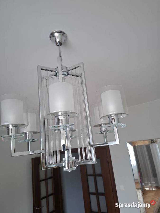 Lampa wisząca nowoczesna chromowana Manhattan sprzedam