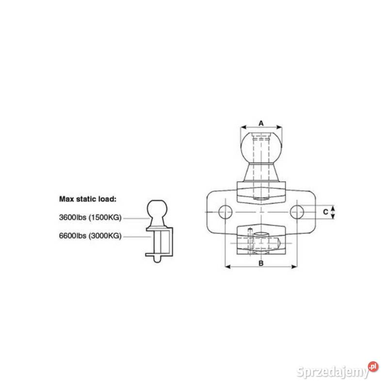 Zaczep holowniczy 3500 39885 Kamionna