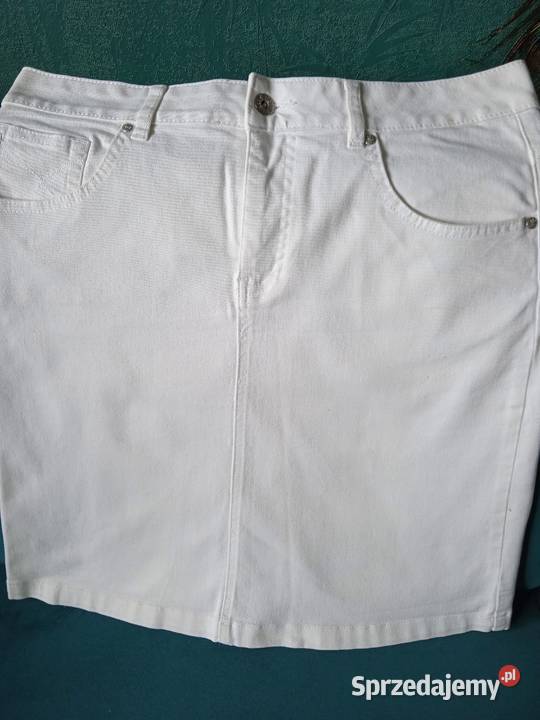 BIAŁA MARKOWA SPÓDNICZKA DŻINSOWA FLASH JEANS r wielkopolskie Piła