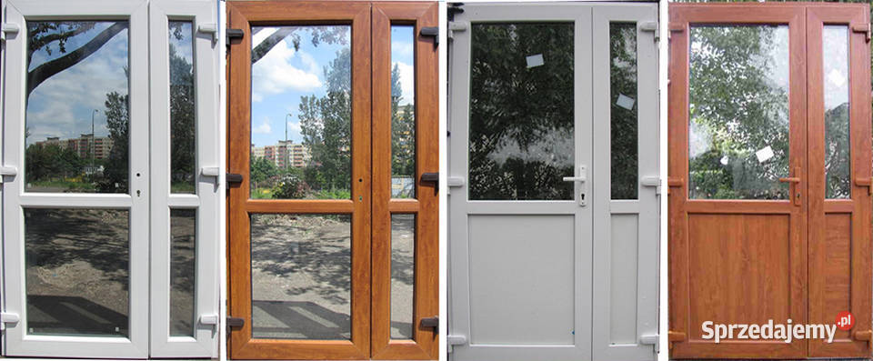 nowe PCV drzwi 160x210 białe zęwnętrzne małopolskie Gorlice
