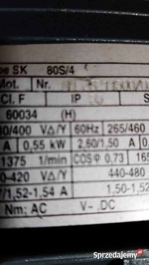 Motoreduktor 0 55 kW 44 obr Leszno
