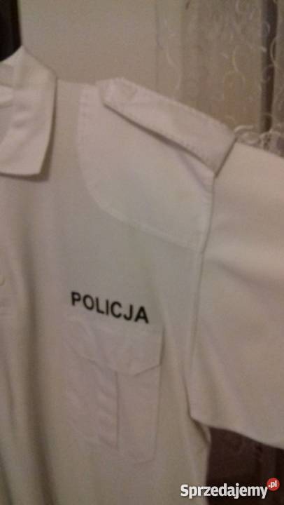 Koszulka krótki rękaw kol biały z pagonamiPOLO Jaworzno