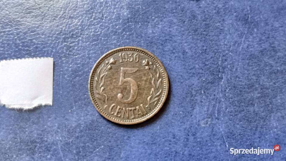 Stare monety 5 cent 1936 Litwa Lesko