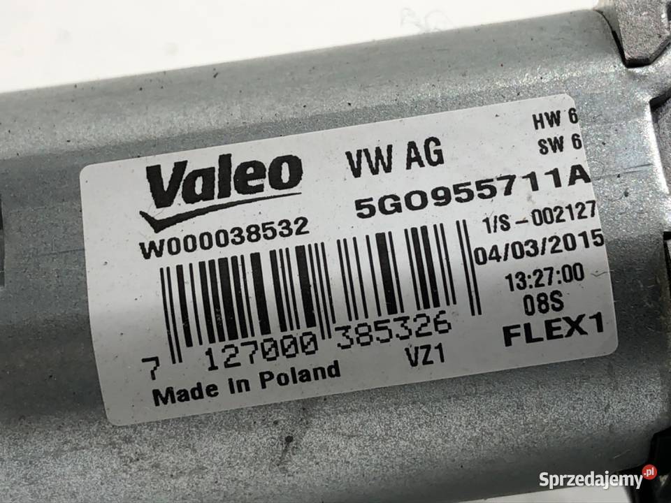 SILNIK WYCIERACZEK TYŁ VW GOLF VII 5G0955711A