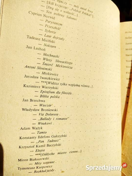 Literatura klasy drugiej szkół średnich polski Antykwariat mazowieckie Warszawa